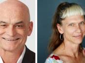 The Echidna's writer Garry Linnell, left, and cartoonist Fiona Katsaukas. 