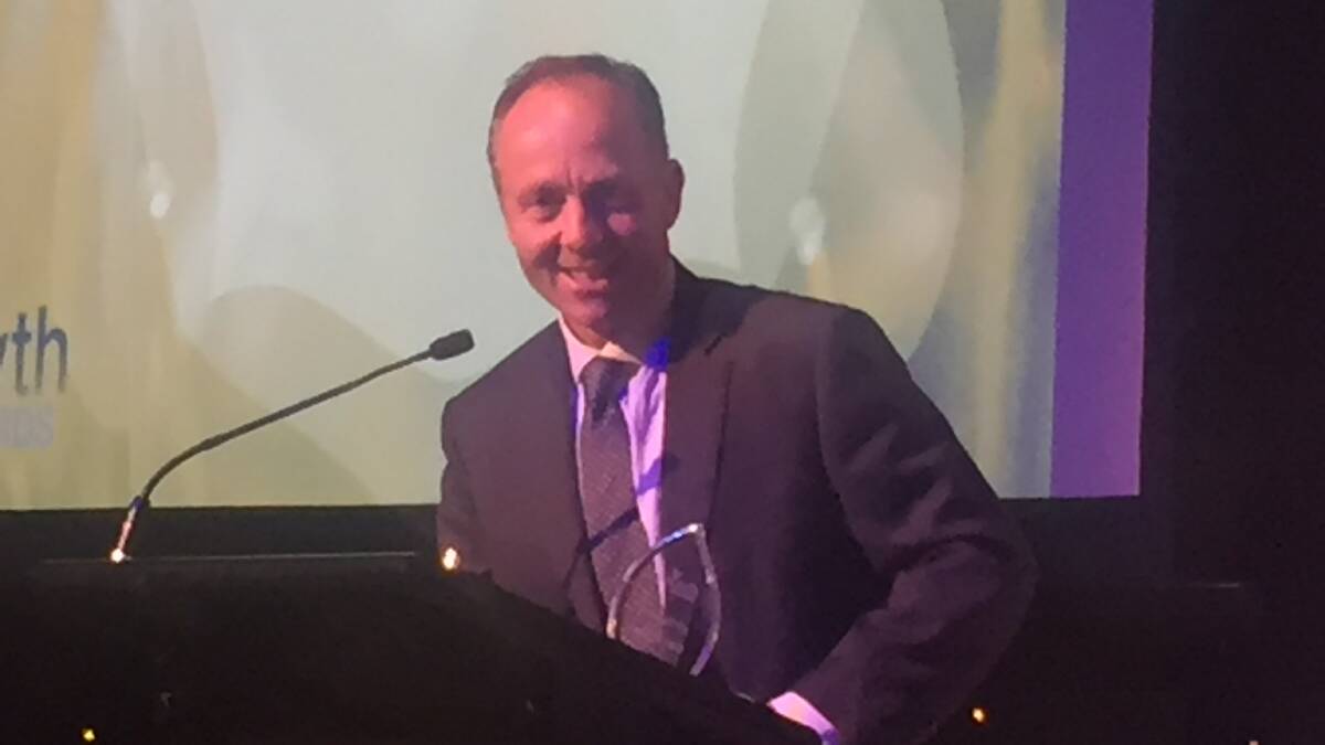 WA grower Mic Fels accepts the grower productivity award at the Syngenta Growth Awards last Thursday. WA grower Mic Fels accepts the grower productivity award at the Syngenta Growth Awards last Thursday.