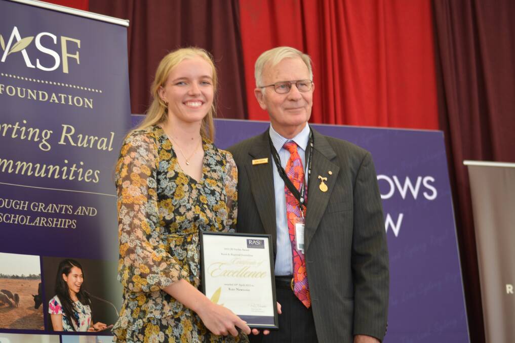 JB Fairfax Award for Rural and Regional Journalism and Communications, Kate Newsome, Glen Innes, with the award's benefactor, John Fairfax. JB Fairfax Award for Rural and Regional Journalism and Communications, Kate Newsome, Glen Innes, with the award's benefactor, John Fairfax.