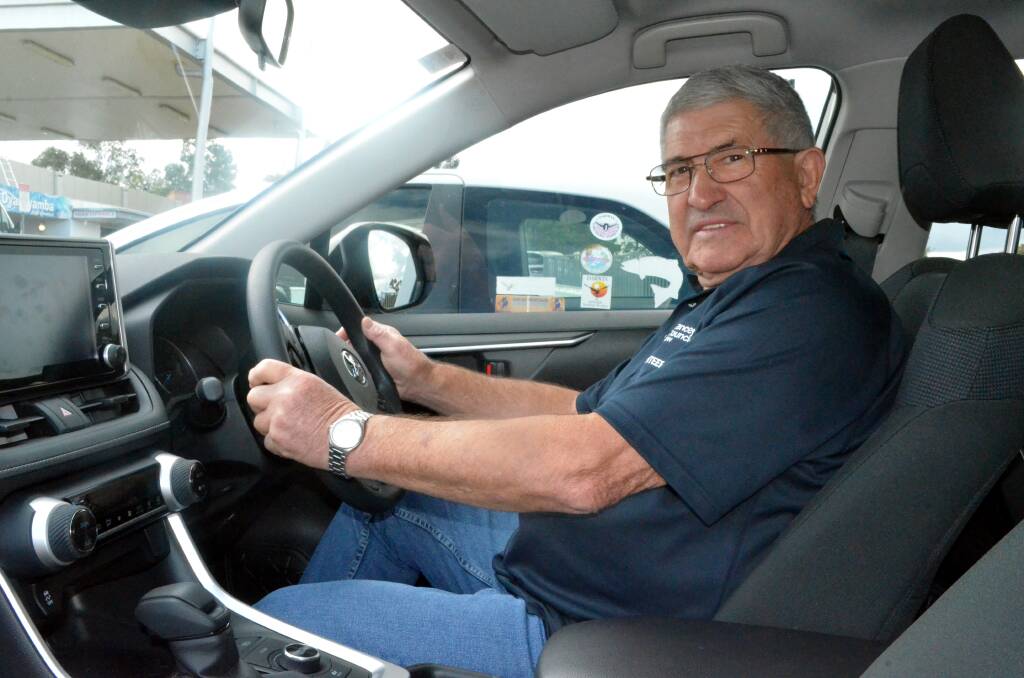 LET'S RIDE: John Santos behind the wheel of the car provided by the Cancer Council to help transport patients to their appointments. LET'S RIDE: John Santos behind the wheel of the car provided by the Cancer Council to help transport patients to their appointments.