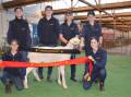UNITED APPROACH: The Unity College team of Matilda Weckert, Tallan Mullins, Dana Eggers, Alecia Bormann, Bryce Woidt and Ellie Meyer picked up fleece ribbons.