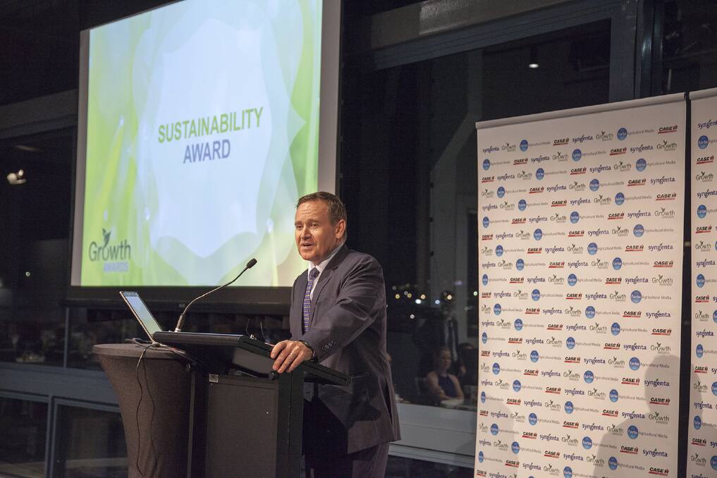 Fifty seven agriculture professionals from across Australia and New Zealand have been nominated for the 2016 Syngenta Growth Awards. Pictured: Territory Head – Australasia for Syngenta, Paul Luxton at the 2015 Growth Awards gala dinner. Fifty seven agriculture professionals from across Australia and New Zealand have been nominated for the 2016 Syngenta Growth Awards. Pictured: Territory Head – Australasia for Syngenta, Paul Luxton at the 2015 Growth Awards gala dinner.