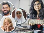 Clockwise from bottom left; the 2022 NSW Australian of the Year Awards winnners, Shanna Whan, Daniel Nour, Abla Kadous and NSW Australian of the Year Veena Sahajwalla.