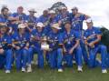VICTORS: The winning St Pat's Old Boys side was all smiles after taking down Cavaliers in the BOIDC grand final at Wade Park on Saturday. Photo: RILEY KRAUSE.