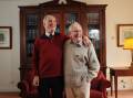 Former Canberra Times journalist Graham Downie with the man that employed him, Ian Mathews, in 2012. Picture: Colleen Petch
