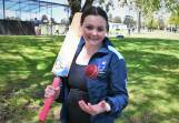 ON THE BALL: Callee Black claimed a four wicket haul in her first Australian Under 19s Female Crickets Championships. Photo: CHRIS SEABROOK