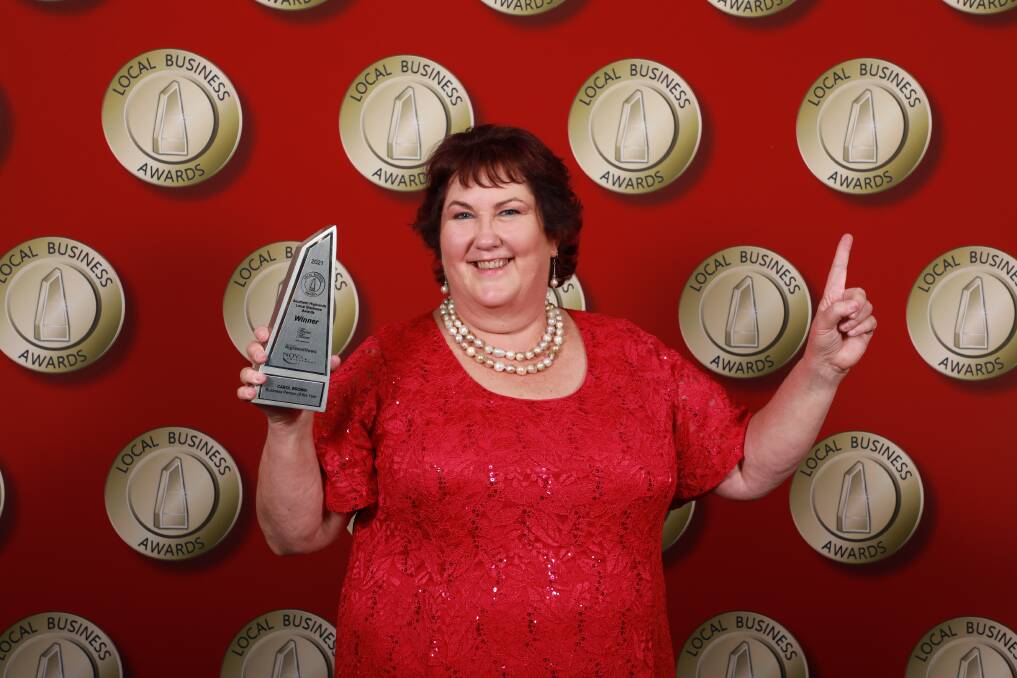 POPULAR CHOICE: Carol Brown of Mrs Oldbucks Pantry in Berrima is a much-loved and respected business person in our community. She was proud to win the Business Person of the Year award. POPULAR CHOICE: Carol Brown of Mrs Oldbucks Pantry in Berrima is a much-loved and respected business person in our community. She was proud to win the Business Person of the Year award.