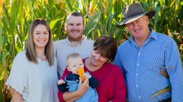 John and Michelle with their son William, daughter-in-law Tanisha and grandson Hendrix. Picture: Amelia Buchholz