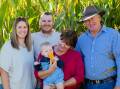 John and Michelle with their son William, daughter-in-law Tanisha and grandson Hendrix. Picture: Amelia Buchholz