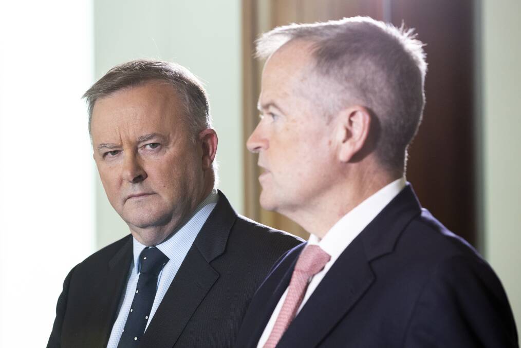 Labor NDIS spokesman Bill Shorten (right), pictured with Opposition Leader Anthony Albanese, said the $22 billion scheme was "poorly run and under attack". Picture: Picture: Sitthixay Ditthavong Labor NDIS spokesman Bill Shorten (right), pictured with Opposition Leader Anthony Albanese, said the $22 billion scheme was "poorly run and under attack". Picture: Picture: Sitthixay Ditthavong