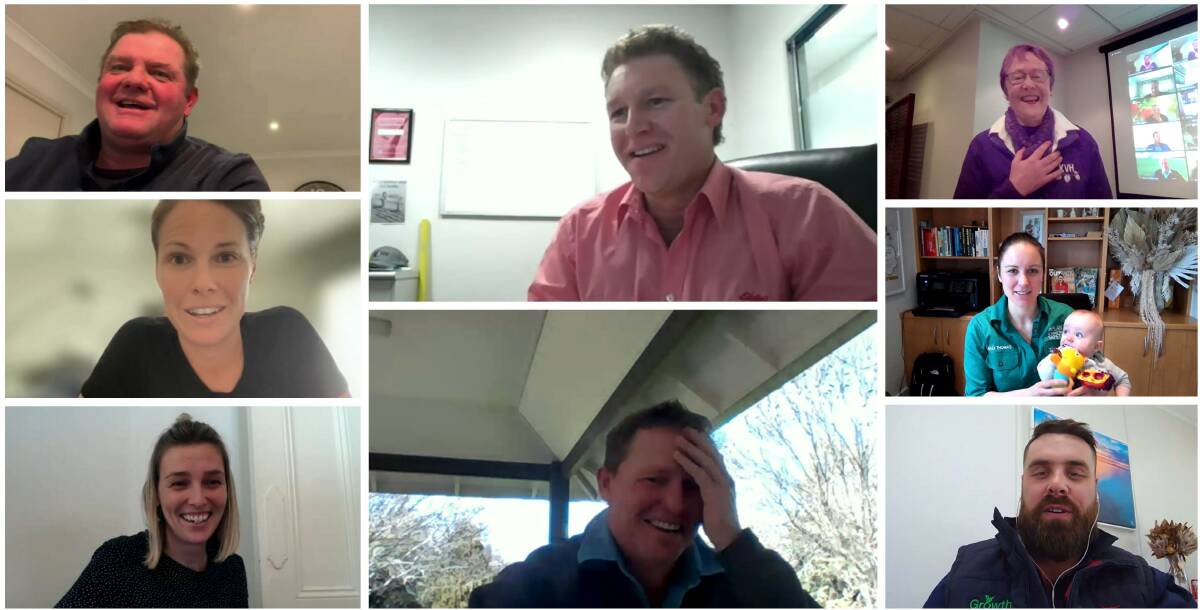 Livestreamed winners: (Clockwise from top left) Adam Schreurs, Chris Toohey, Linda Peacock, Alex Thomas, Brett South, Simon Doolin, Grace Brennan and Sarah Nolet accepting their awards.