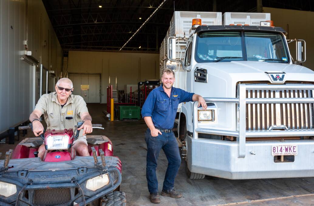 Future proofing: Howe Farming Enterprises' operations manager Alexander Larsen (right) and managing director Dennis Howe. Picture: Supplied