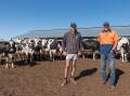 Looking to the future: Gary (right) and Justin Zweck at their Blyth dairy farm.