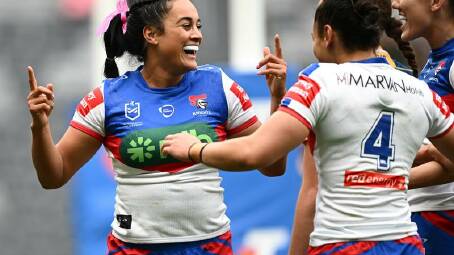 Yasmin Clydsdale's brilliance helped Newcastle secure  their third NRLW win in a row. Photo: Dan Himbrechts/AAP PHOTOS