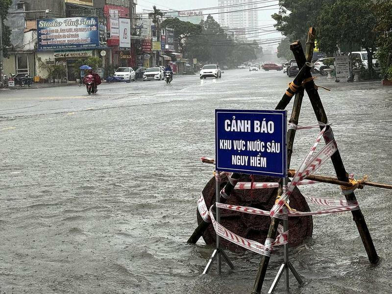 Vietnam has warned of flooding as heavy rain generated from Storm Wipha moves inland. Photo: EPA PHOTO Vietnam has warned of flooding as heavy rain generated from Storm Wipha moves inland. Photo: EPA PHOTO