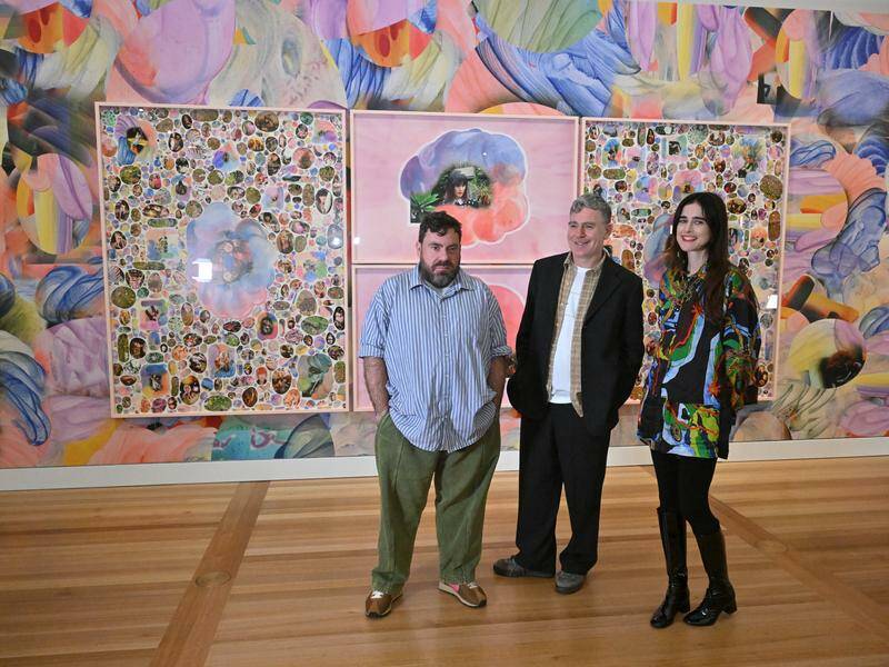 Romance Was Born was unveiled at the National Portrait Gallery on Friday. Photo: Mick Tsikas/AAP PHOTOS
