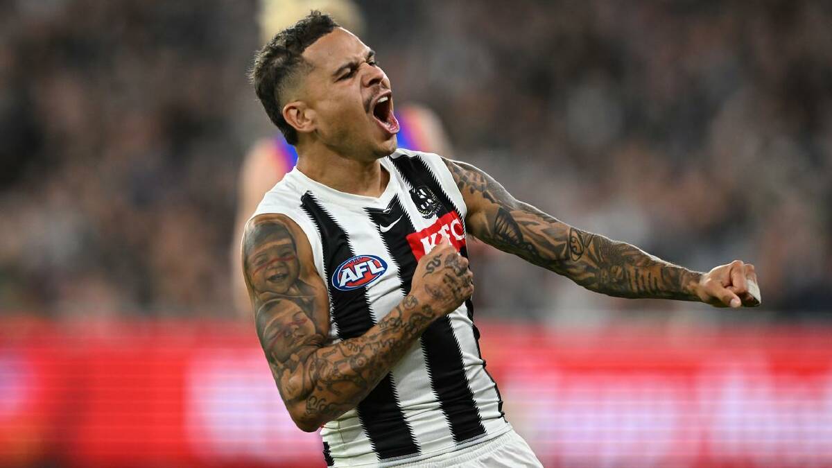 Bobby Hill, celebrating a goal against the Bulldogs, is back for the Pies' clash with Brisbane. (James Ross/AAP PHOTOS) Bobby Hill, celebrating a goal against the Bulldogs, is back for the Pies' clash with Brisbane. (James Ross/AAP PHOTOS)