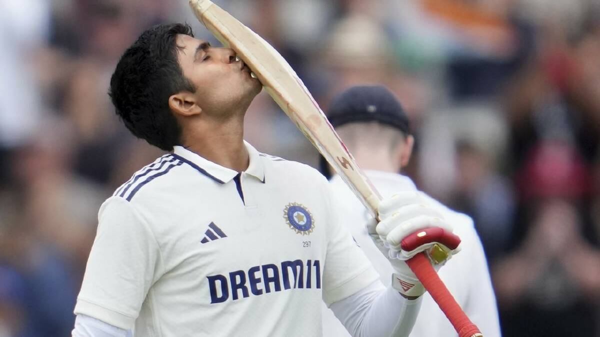 India captain Shubman Gill celebrates after scoring a century that helped frustrate England. (AP PHOTO) India captain Shubman Gill celebrates after scoring a century that helped frustrate England. (AP PHOTO)
