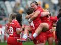 Wales have scored an upset win over the Wallaroos in the rugby Test in Brisbane. Photo: Darren England/AAP PHOTOS