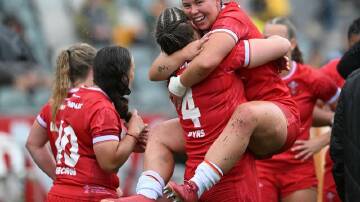 Wales have scored an upset win over the Wallaroos in the rugby Test in Brisbane. Photo: Darren England/AAP PHOTOS