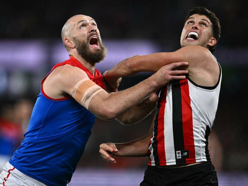 Rowan Marshall (r) has spoken about his future after St Kilda's unforgettable win over Melbourne. Photo: Joel Carrett/AAP PHOTOS Rowan Marshall (r) has spoken about his future after St Kilda's unforgettable win over Melbourne. Photo: Joel Carrett/AAP PHOTOS