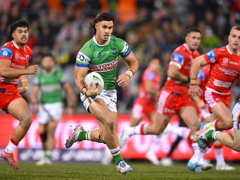 Kaeo Weekes has signed a two-year extension, keeping him at the Raiders until the end of 2029. Photo: Lukas Coch/AAP PHOTOS