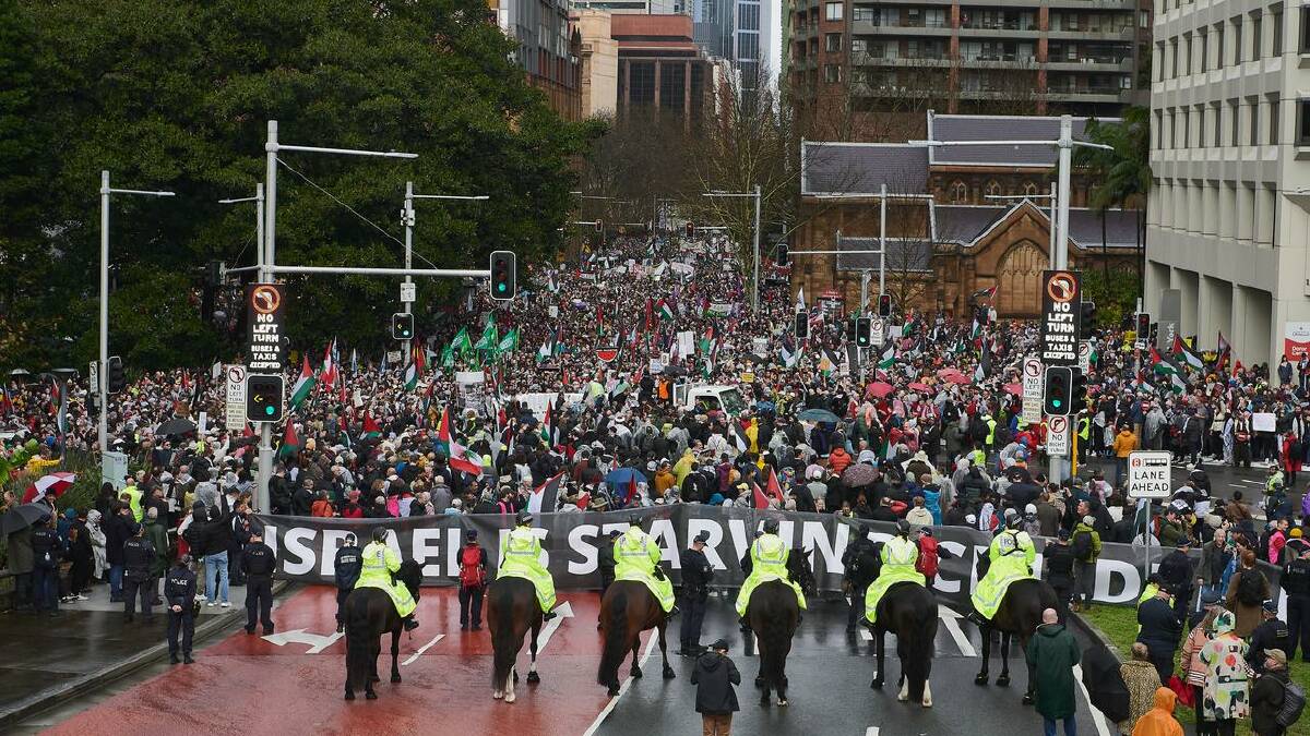 Tens of thousands of protesters took part in pro-Palestine rallies in Australia over the weekend. (Flavio Brancaleone/AAP PHOTOS) Tens of thousands of protesters took part in pro-Palestine rallies in Australia over the weekend. (Flavio Brancaleone/AAP PHOTOS)