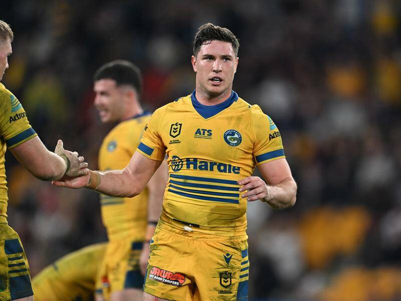 Parramatta captain Mitchell Moses celebrates the 22-20 win over Brisbane after returning from injury Photo: Dave Hunt/AAP PHOTOS Parramatta captain Mitchell Moses celebrates the 22-20 win over Brisbane after returning from injury Photo: Dave Hunt/AAP PHOTOS