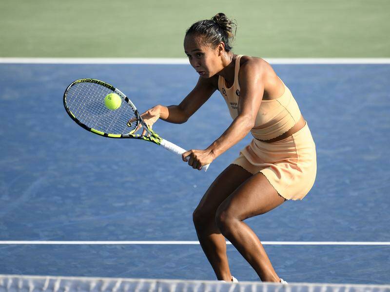 Canadian left-hander Leylah Fernandez has booked her spot in the Citi Open decider. Photo: AP PHOTO Canadian left-hander Leylah Fernandez has booked her spot in the Citi Open decider. Photo: AP PHOTO