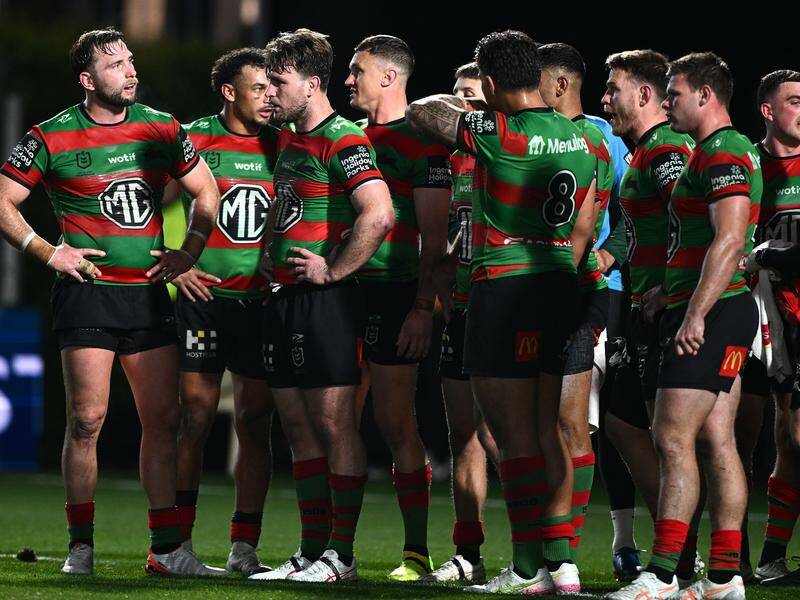 South Sydney gave it their all but came up just short against the Sharks. Photo: Dan Himbrechts/AAP PHOTOS