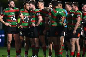 South Sydney gave it their all but came up just short against the Sharks. Photo: Dan Himbrechts/AAP PHOTOS