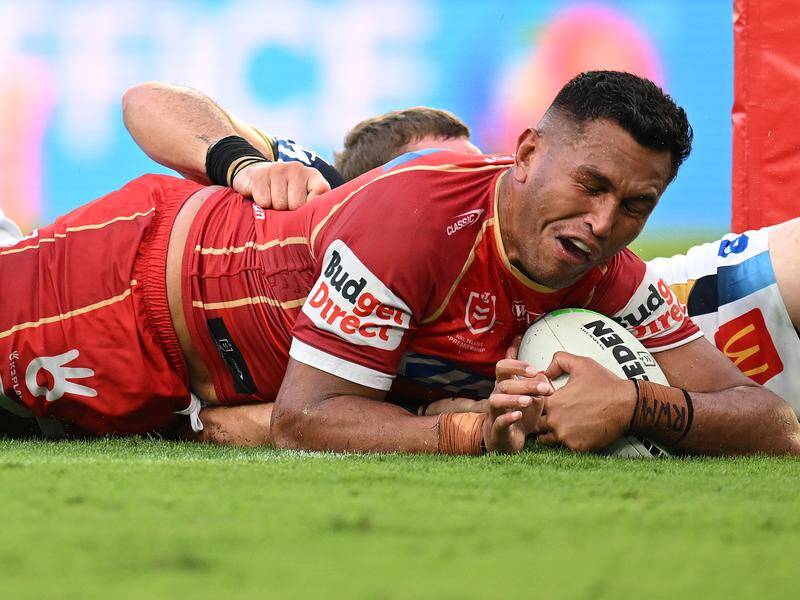 Dolphins prop Daniel Saifiti has medically retired from the NRL due to a shoulder issue. Photo: Dave Hunt/AAP PHOTOS