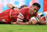Dolphins prop Daniel Saifiti has medically retired from the NRL due to a shoulder issue. Photo: Dave Hunt/AAP PHOTOS