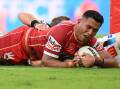 Dolphins prop Daniel Saifiti has medically retired from the NRL due to a shoulder issue. Photo: Dave Hunt/AAP PHOTOS