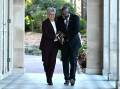 Penny Wong has welcomed her UK counterpart David Lammy before signing a security pact. Photo: Dan Himbrechts/AAP PHOTOS