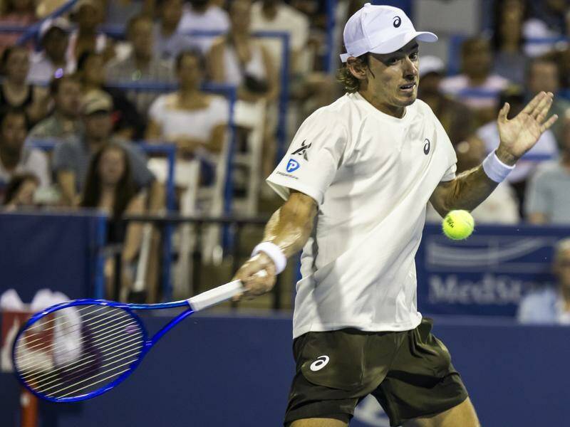 Alex de Minaur was highly impressive in his opening match at the Canadian Open. Photo: EPA PHOTO Alex de Minaur was highly impressive in his opening match at the Canadian Open. Photo: EPA PHOTO