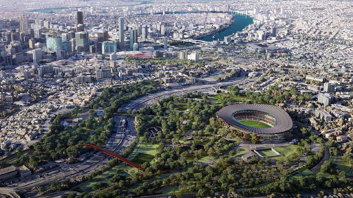 A $3.7 billion, 63,000-seat main stadium is planned for Victoria Park to make it a Games hub in 2032 (HANDOUT/QUEENSLAND GOVERNMENT) A $3.7 billion, 63,000-seat main stadium is planned for Victoria Park to make it a Games hub in 2032 (HANDOUT/QUEENSLAND GOVERNMENT)