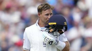 Joe Root hails his 38th Test century on day three of the fourth Test against India.  Photo: AP PHOTO