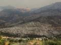 Charred trees and scorched land following a wildfire that swept through the area in Bursa, Turkey. Photo: AP PHOTO