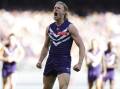 Fremantle's Hayden Young was back to his brilliant best in the easy win over the Eagles. Photo: James Worsfold/AAP PHOTOS