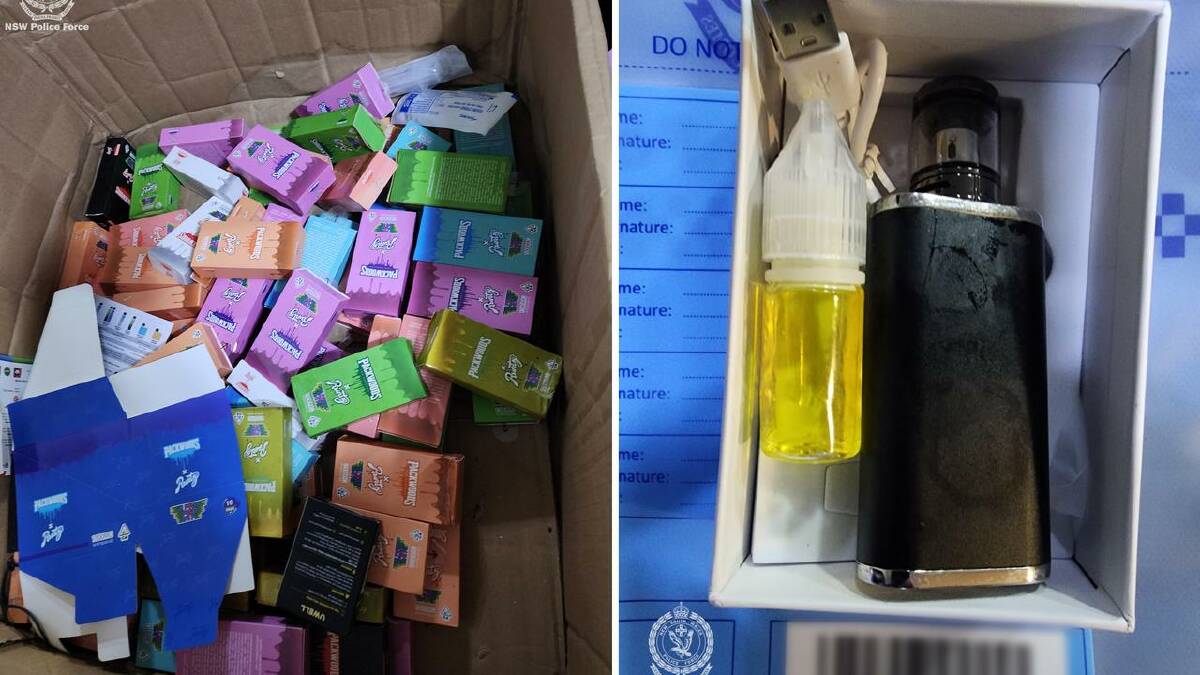 A police raid on a suburban Sydney home uncovered a huge stash of illegal vape products. (HANDOUT/NSW POLICE) A police raid on a suburban Sydney home uncovered a huge stash of illegal vape products. (HANDOUT/NSW POLICE)