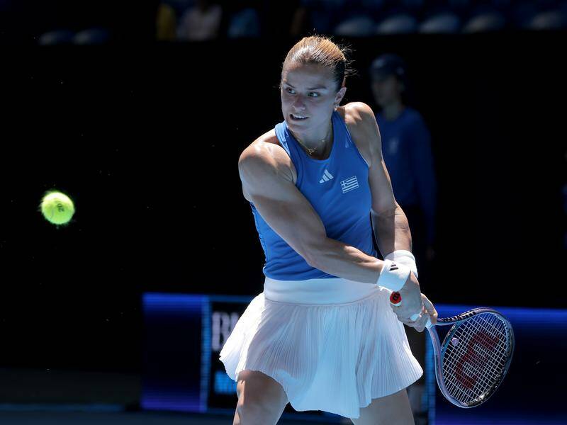 Maria Sakkari has progressed to the quarter-finals of the Washington Open. Photo: Richard Wainwright/AAP PHOTOS