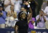 Venus Williams waves to the crowd after her loss in Washington. Photo: AP PHOTO
