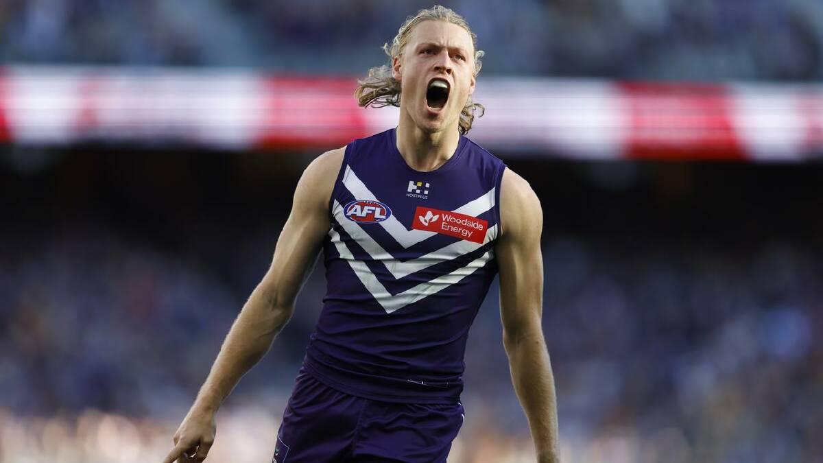 Hayden Young picked up the Glendinning-Allan medal for his 23-disposal game. (James Worsfold/AAP PHOTOS) Hayden Young picked up the Glendinning-Allan medal for his 23-disposal game. (James Worsfold/AAP PHOTOS)