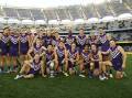 The Dockers were smiling after beating the Eagles, but there's concern over the team's percentage. Photo: James Worsfold/AAP PHOTOS