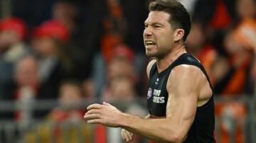 The Giants' Toby Greene is facing a one-game ban for a late hit on Sydney superstar Isaac Heeney. Photo: Dean Lewins/AAP PHOTOS