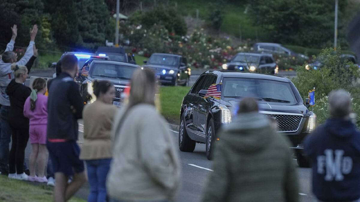 Locals came out to watch Donald Trump's convoy on its way to Trump Turnberry golf course. (AP PHOTO) Locals came out to watch Donald Trump's convoy on its way to Trump Turnberry golf course. (AP PHOTO)