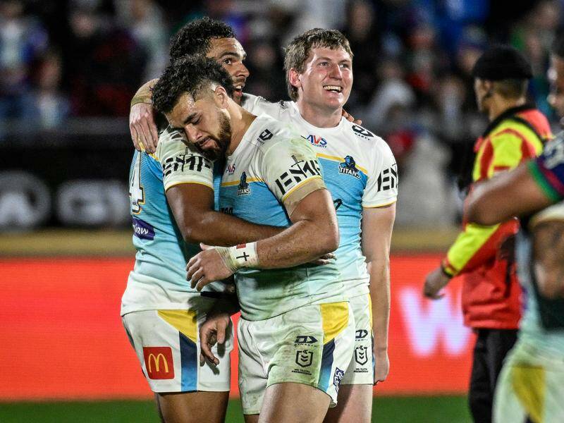 The Gold Coast Titans have scored an upset win over the Warriors to mark a coaching milestone. Photo: Andrew Cornaga/AAP PHOTOS