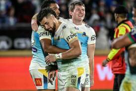 The Gold Coast Titans have scored an upset win over the Warriors to mark a coaching milestone. Photo: Andrew Cornaga/AAP PHOTOS