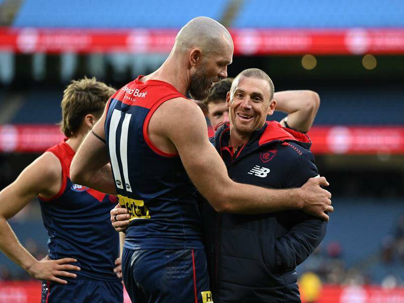Melbourne coach Simon Goodwin says he feels supported, despite the Demons' disappointing season. Photo: James Ross/AAP PHOTOS